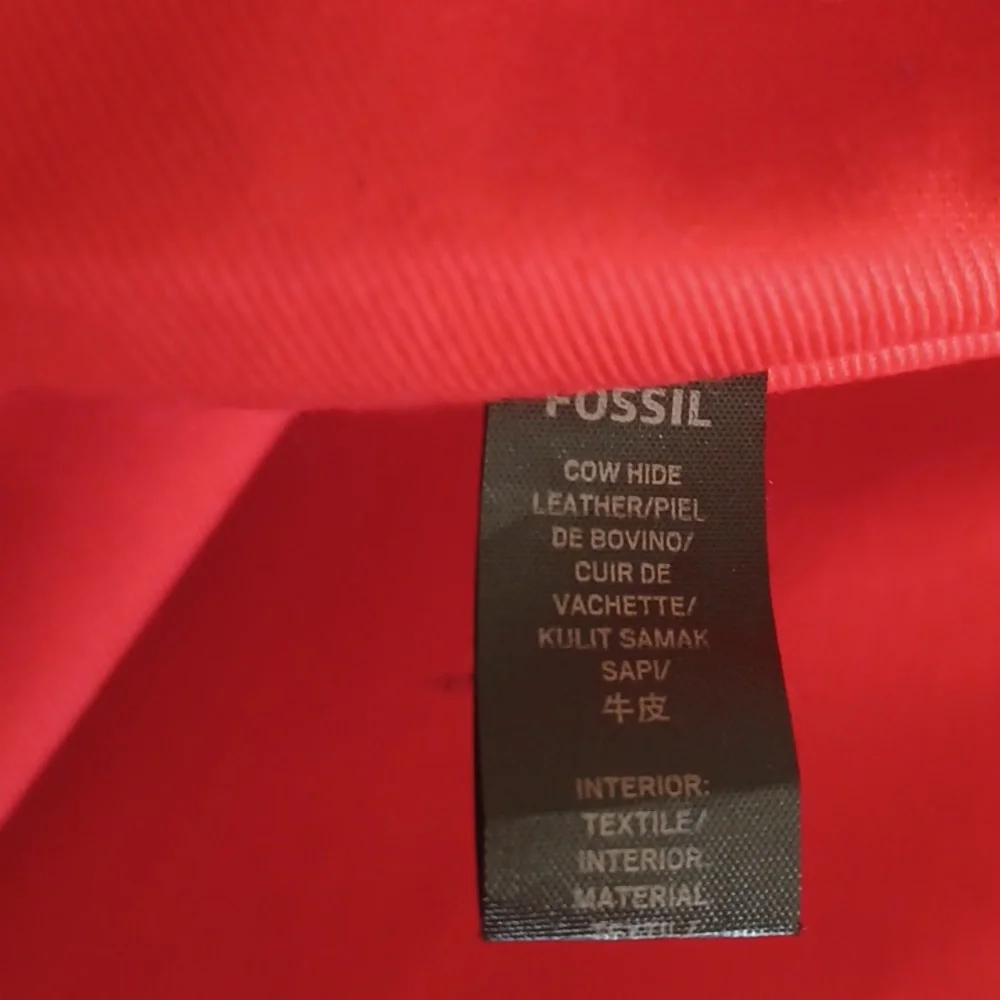 Fossil "Claire" Cow Hide Leather Drawstring Bag - Picture 12 of 14